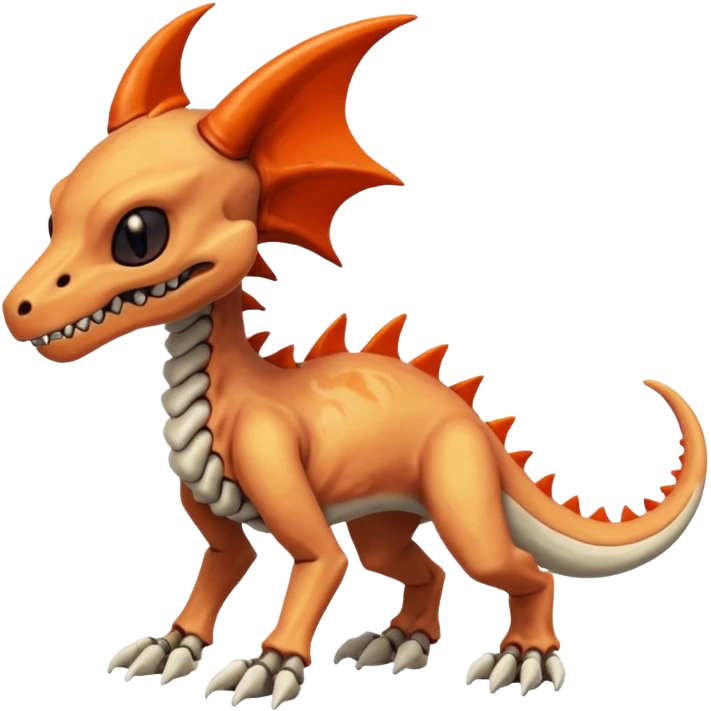 Skeletal Cubone-Salandit-Marowak-Poochyena-Litten-Fakémon-hybrid-creature (full body), 4 legs emoji