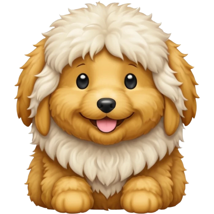 Can you make me an emoji of a white mini golden-doodle  emoji
