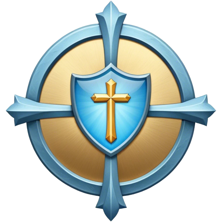 Apostle's emblem with a touch of light blue emoji