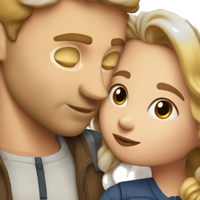 white guy and girl kissing emoji