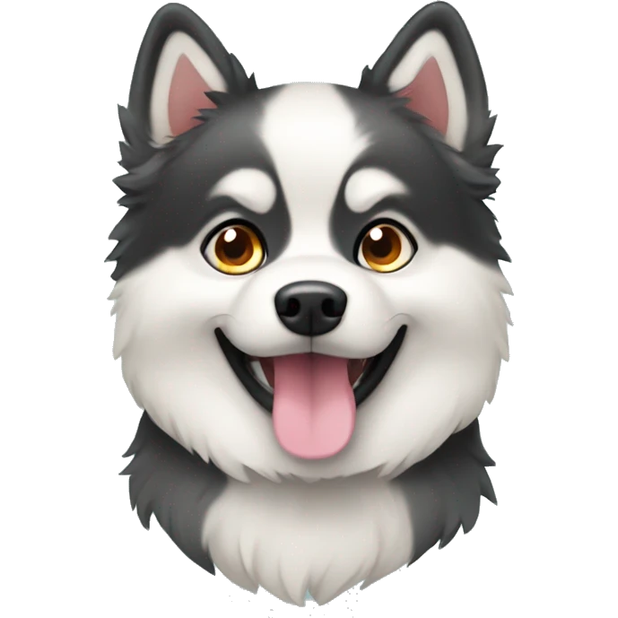 Cute Pomsky  emoji
