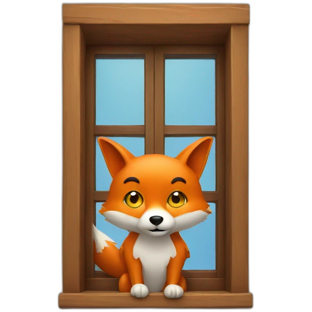 Fox opening window emoji