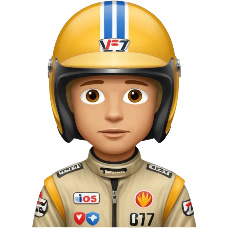 brad pitt from f1 movie in racing suit emoji