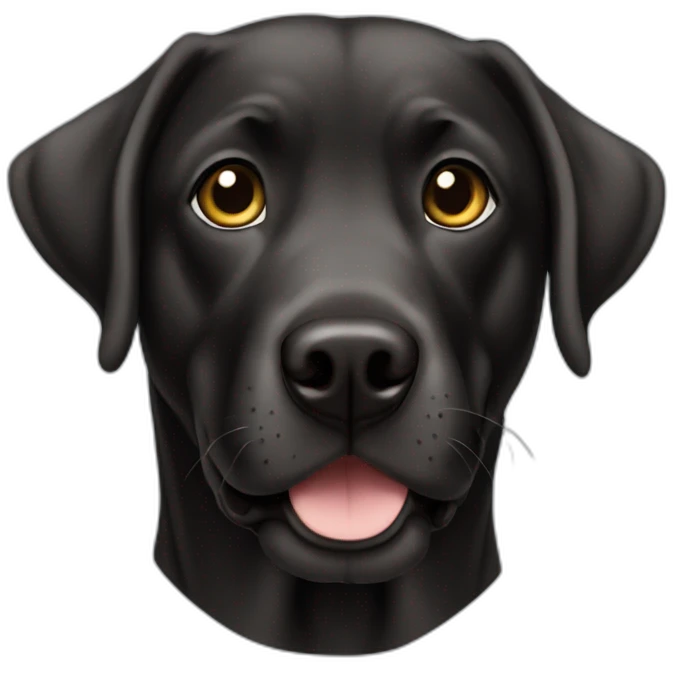 Labrador negro emoji