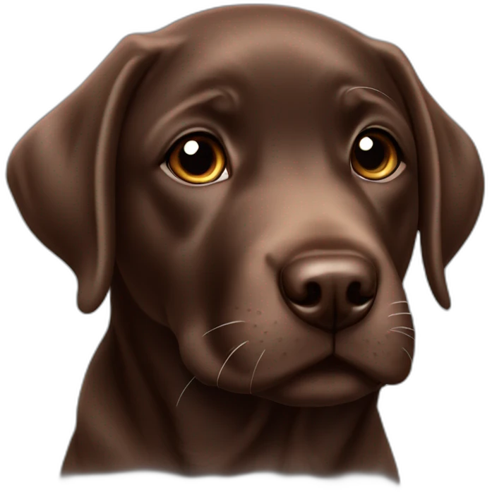 Baby chocolate labrador  emoji