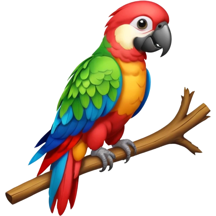 ["Colorful parrot perched on a branch."] emoji