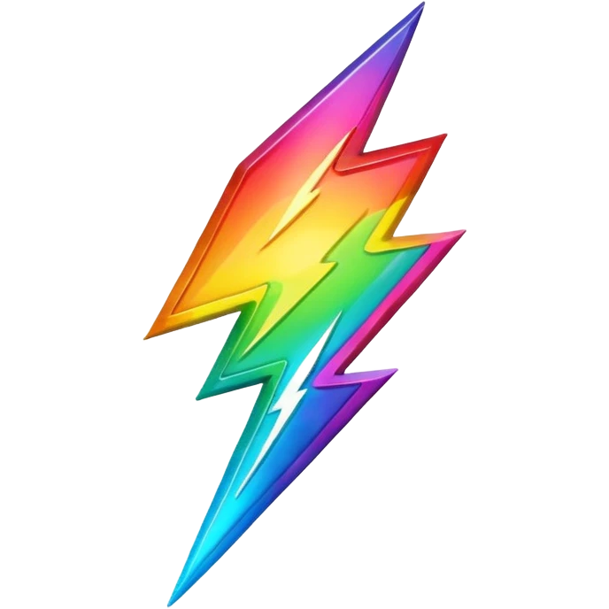 make an emoji that combines rainbow and alightning bolt emoji