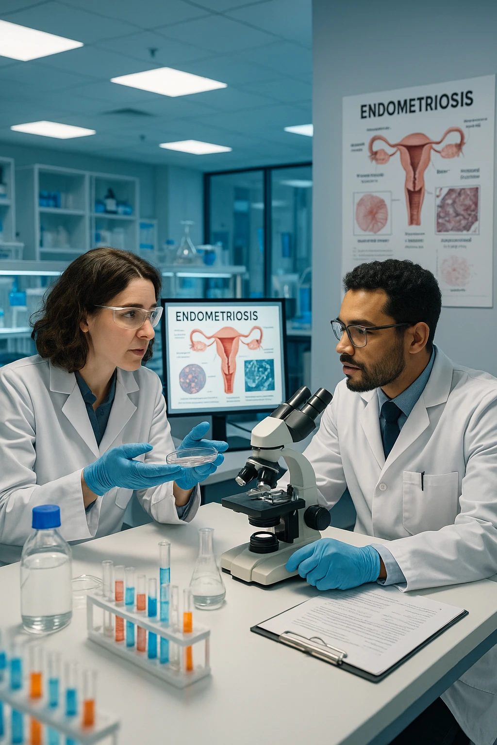 Scienziati americani che studiano l'endometriosi emoji