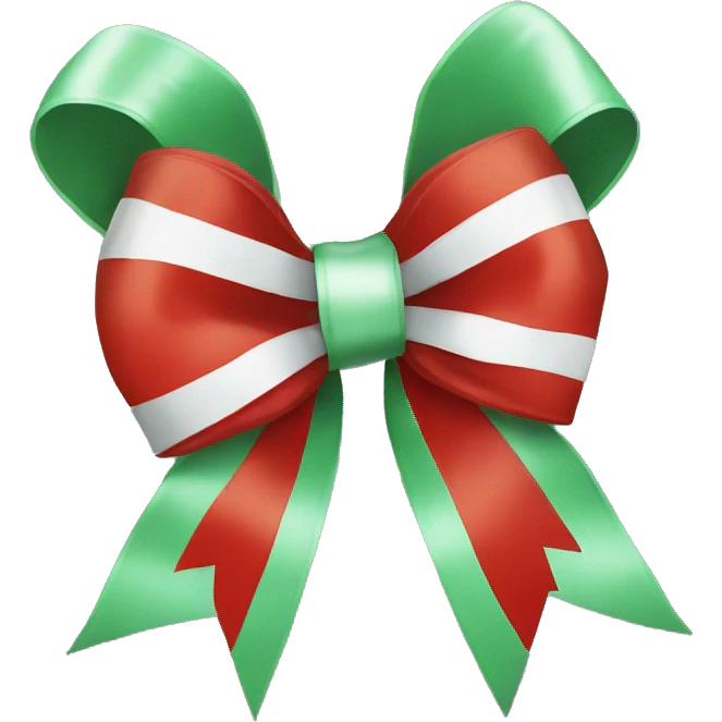 Christmas bow emoji