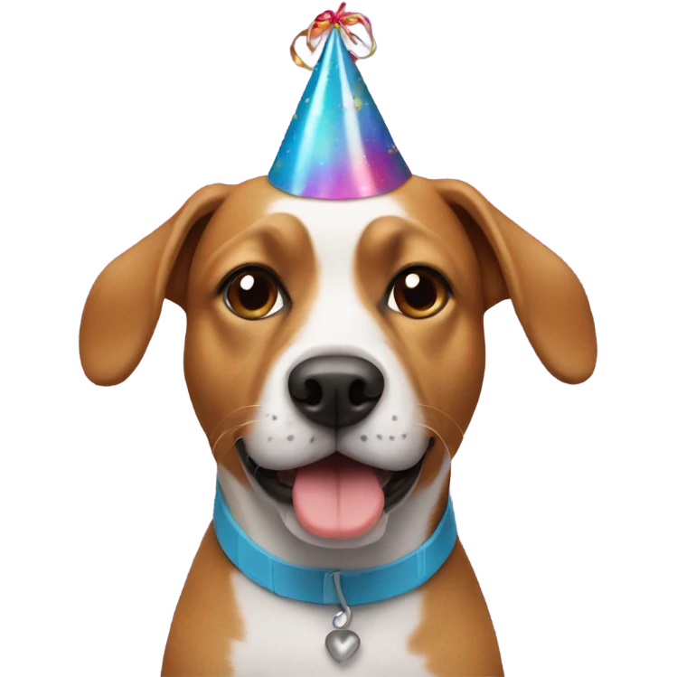 Dog with party hat emoji
