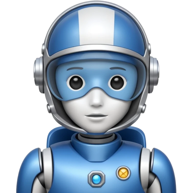 blue and white astrobot copilot emoji