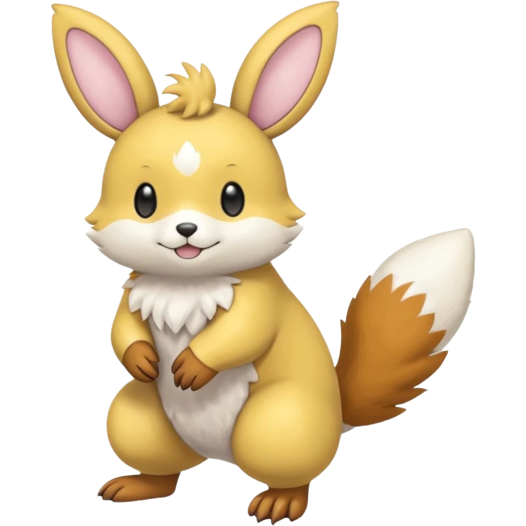 Buizel-Bunnelby-Buneary-Emolga-Pachirisu-Cacomistl-Fakemon-hybrid-creature (full body) emoji