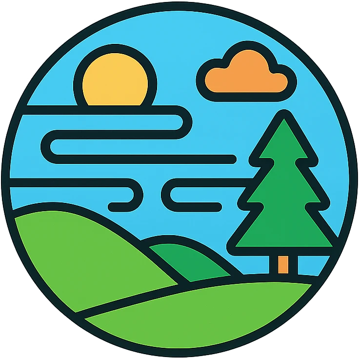A foggy landscape emoji
