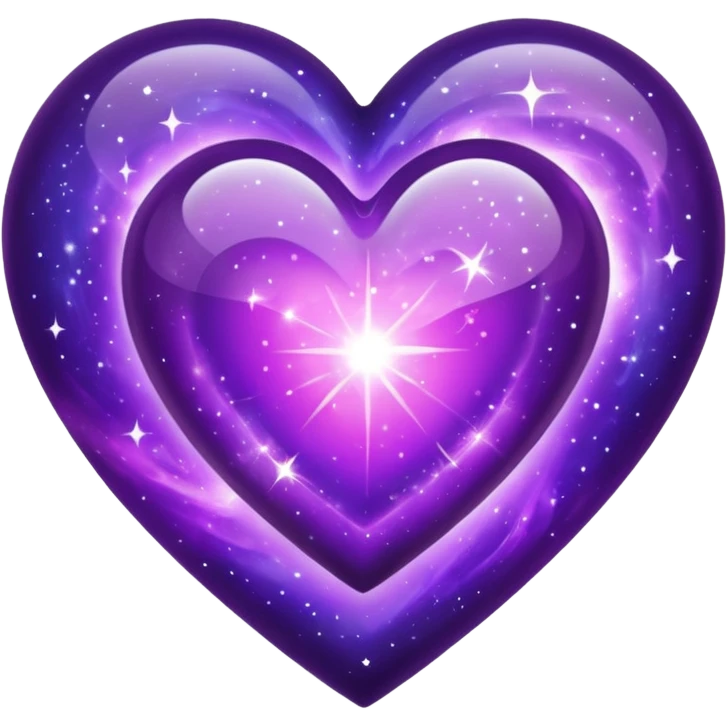 purple galaxy heart transparent emoji