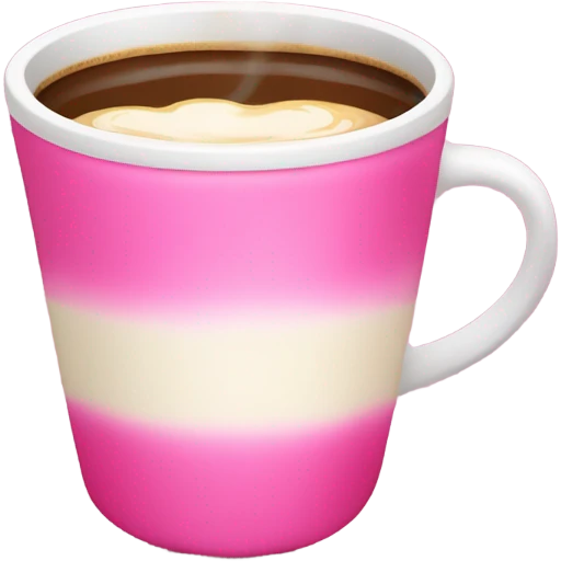 Pink coffe emoji