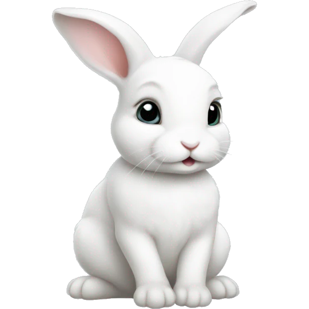 white baby bunny emoji