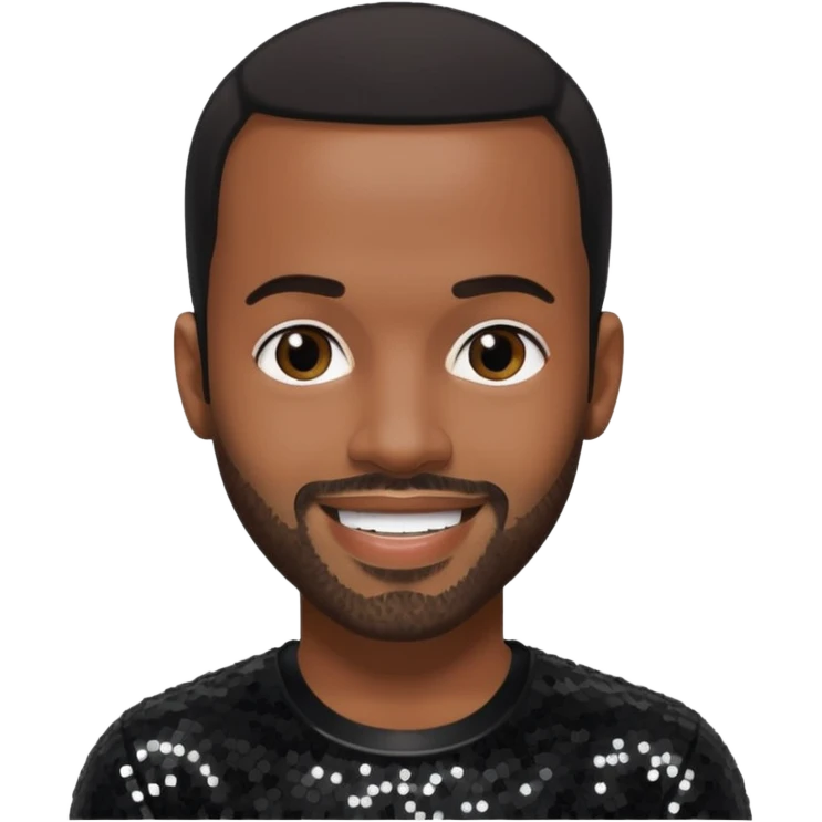 Craig David with black sequin outfit emoji