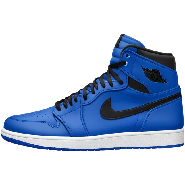 Jordan 1 sneaker, royal blue and black colorway emoji