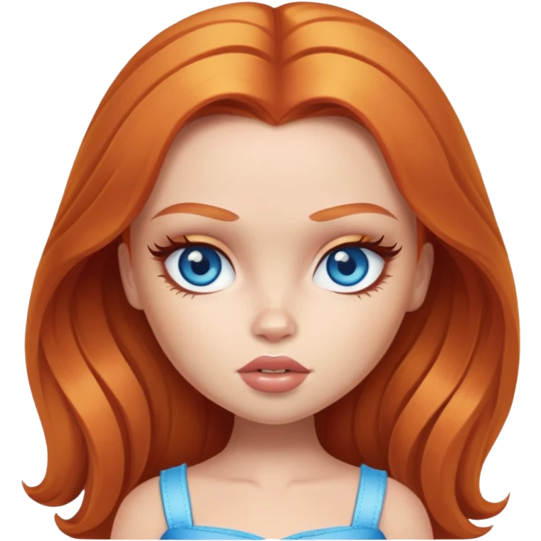 pretty bratz baddie ginger, blue eye emoji