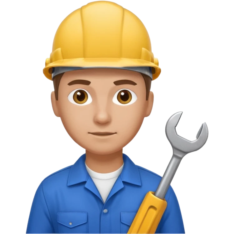 realistic ukrainian engineer with wrench emoji