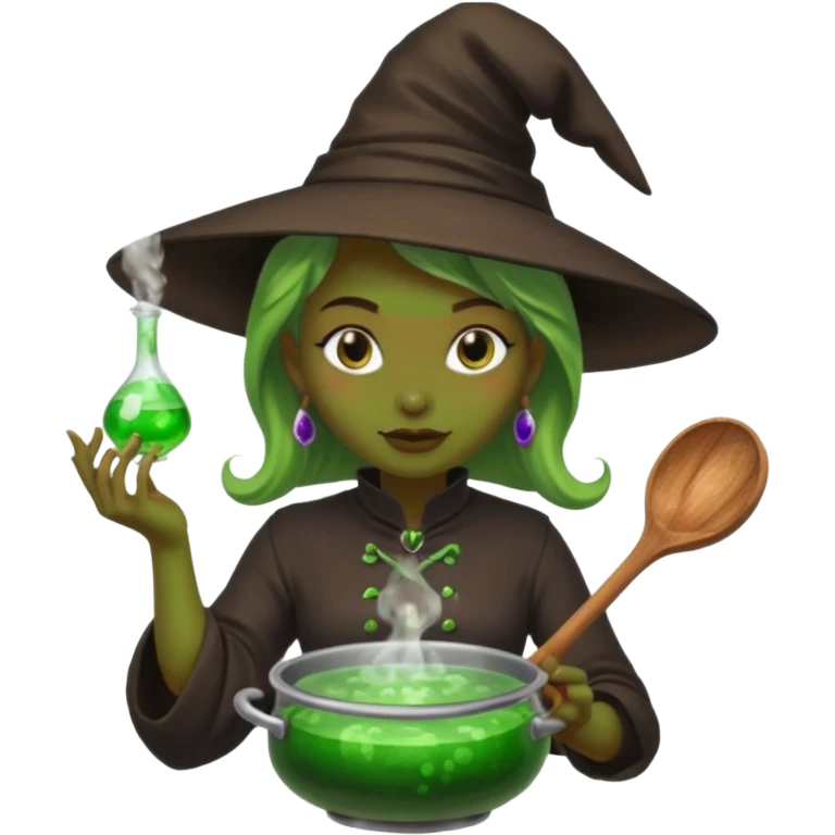 green witch cooking potion emoji