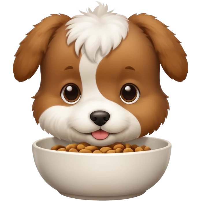 puppy with bowl  emoji