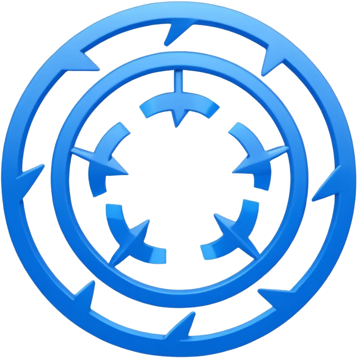  blue arrows in cycle emoji