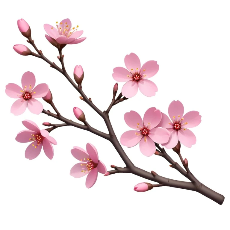 sakura branch with blossoms emoji