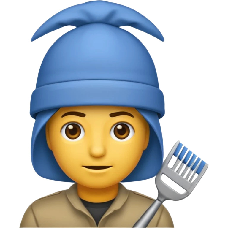 emoji de un persona con gorro de hacer mechas en la peluqueria emoji