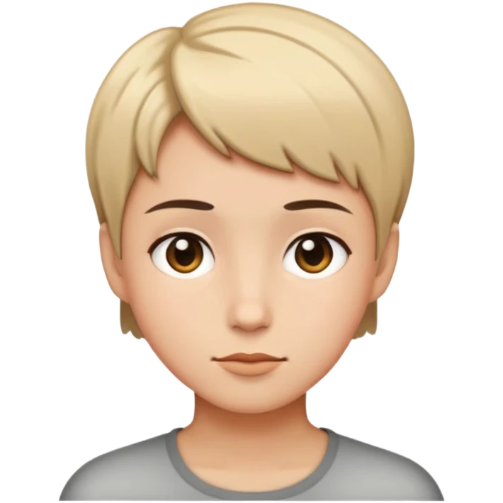 Short hair emoji