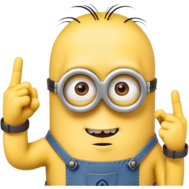 Minion doing a middle fjnger emoji