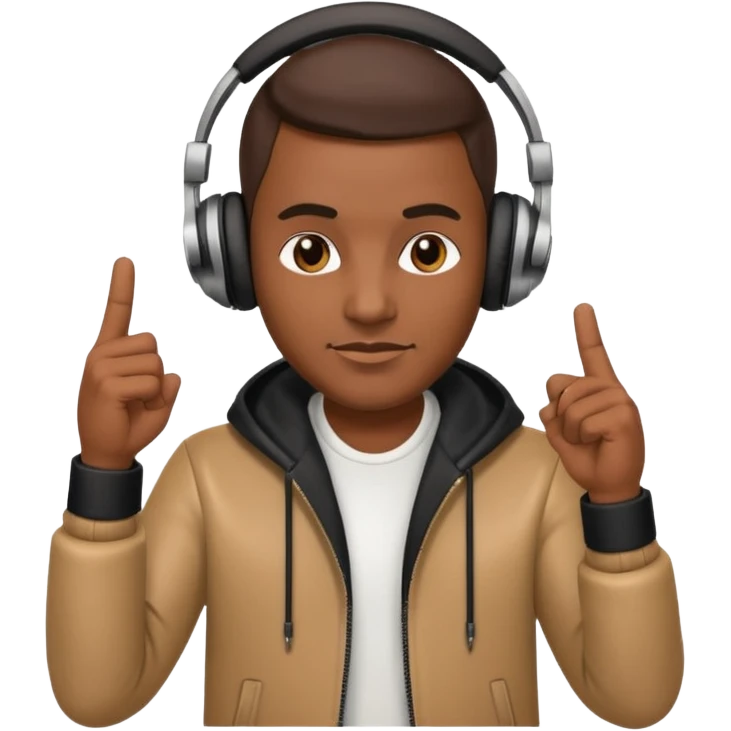 DJ with middle finger up emoji