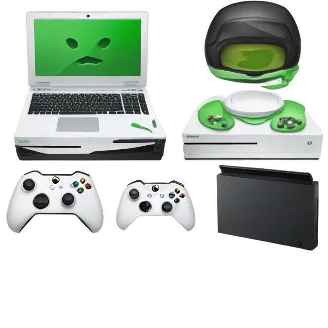 Laptop and a xbox consol emoji