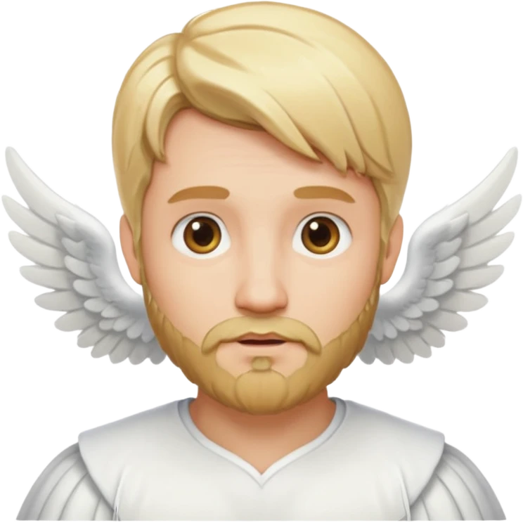 angel with blonde hair and blonde beard emoji