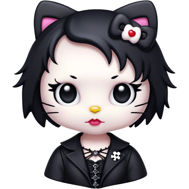 goth hello kitty emoji