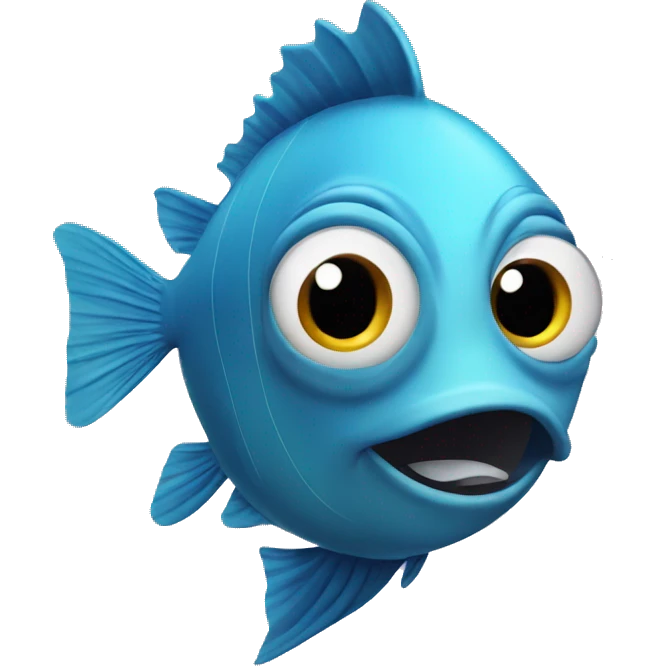 swimming crazy fish emoji