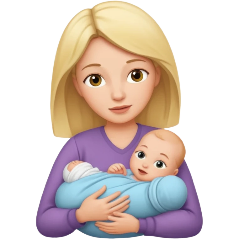 mother with one newborn baby emoji