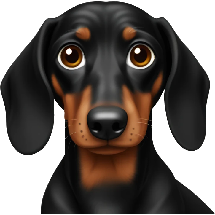 Dachshund Black and Brown  emoji