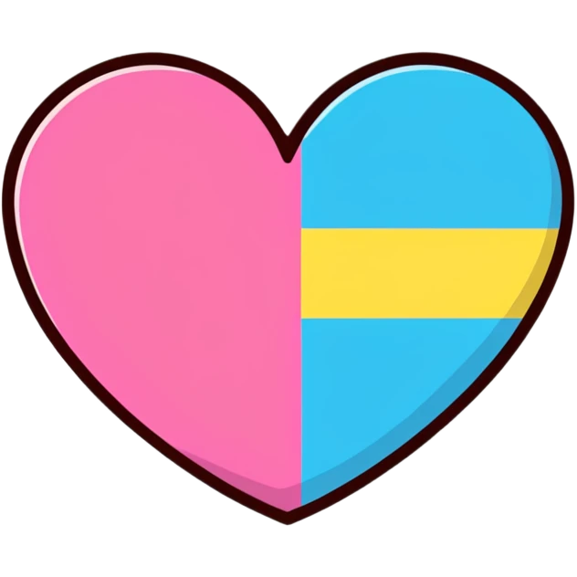 lesbian pride flag heart emoji