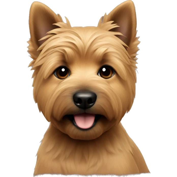 Close format on puppy of Norwich terrier is grizzly colour  emoji