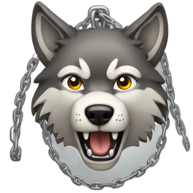 wolf breaking chains emoji