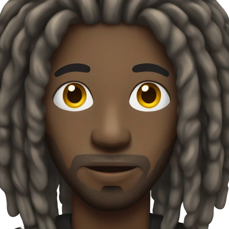 Black man with dreads emoji