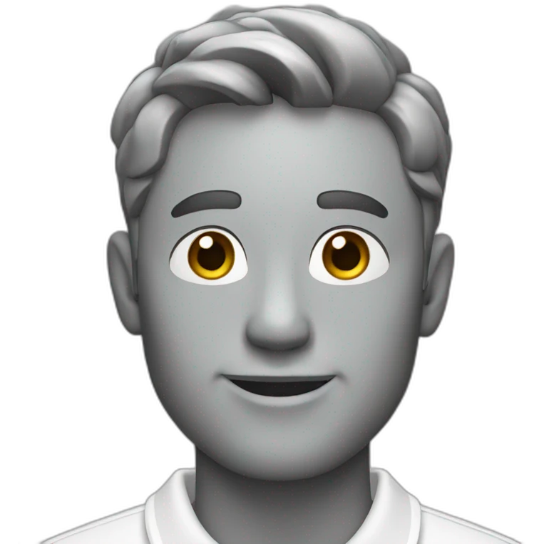 man with white polo making beauty emoji