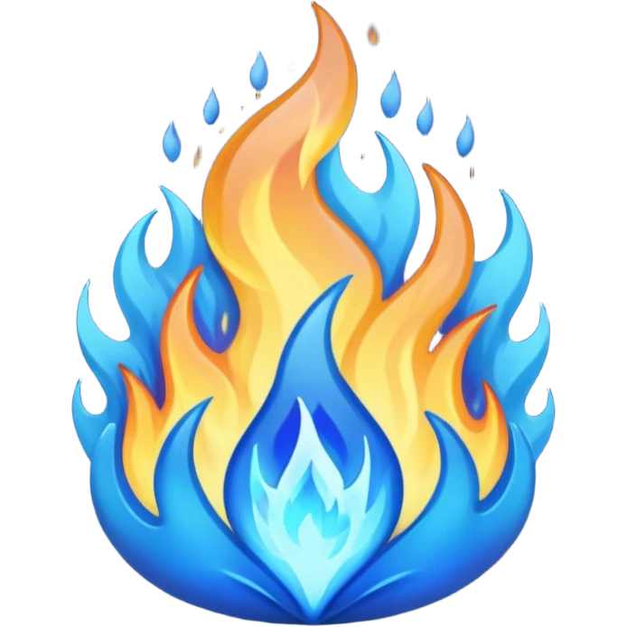 Blue fire emoji