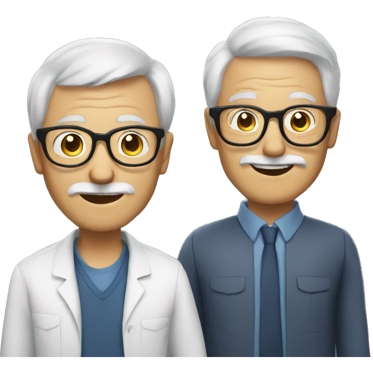 grandpa and nerd emoji
