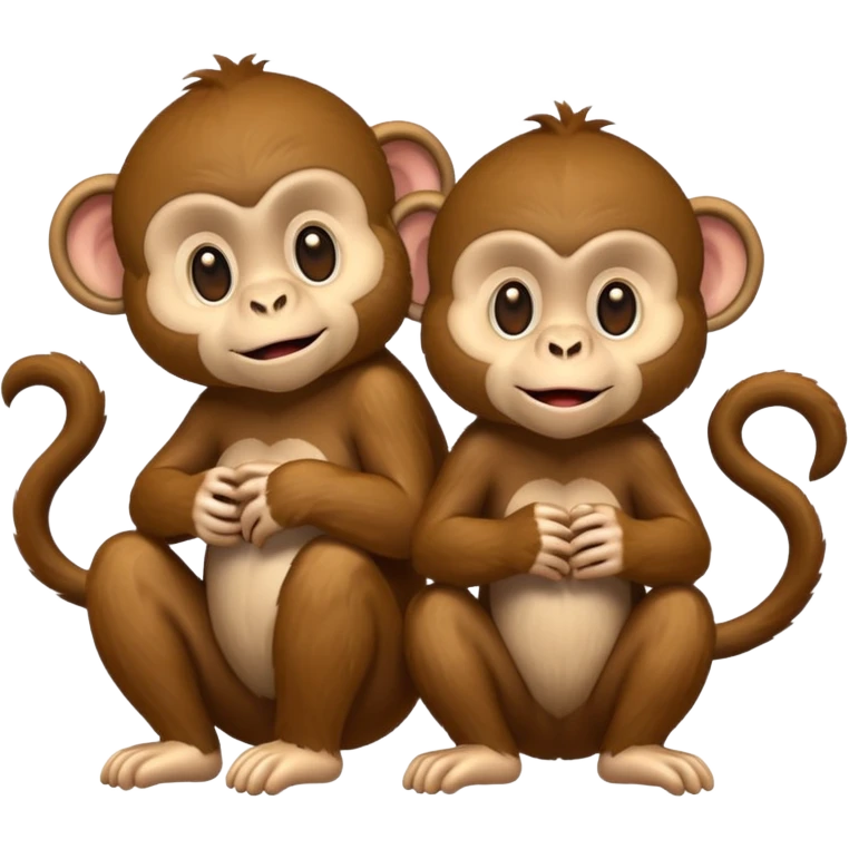 2 big monkeys 2 little monkeys  emoji