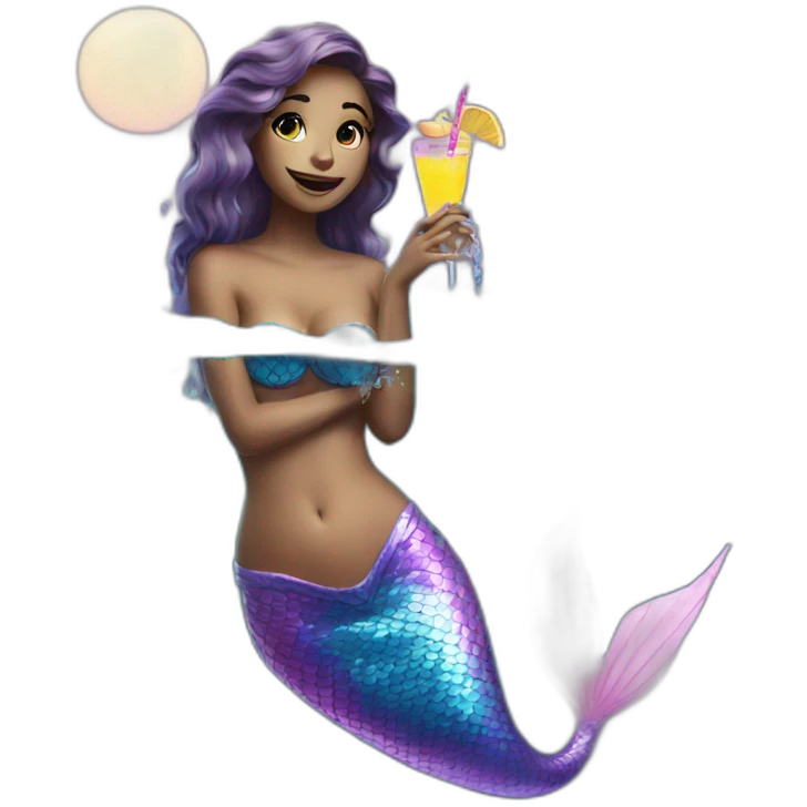Mermaid drinks emoji