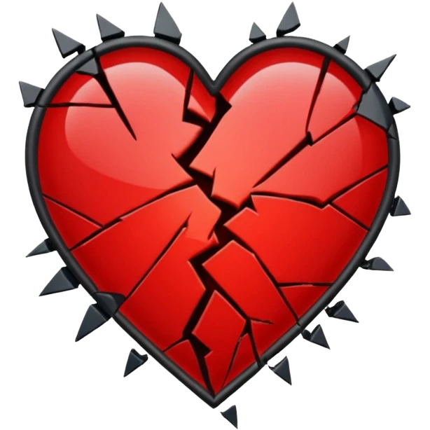 Black heartbreak from the middle emoji