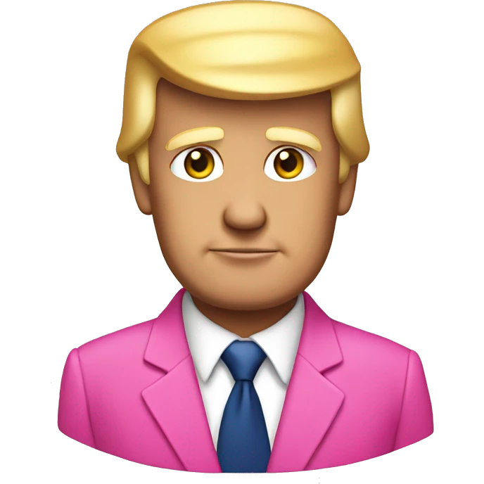 Donald trump in pink top emoji