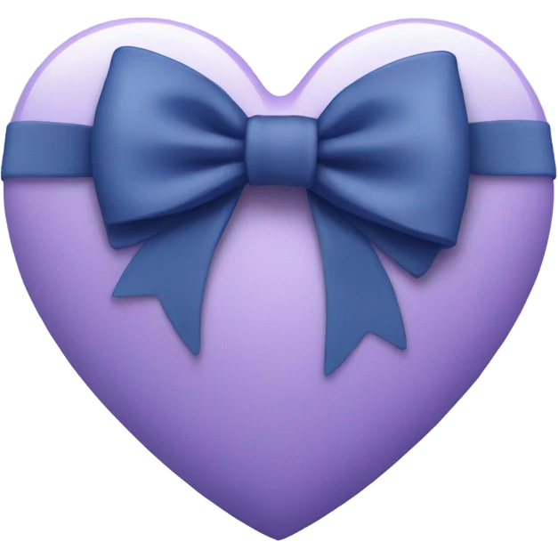 light purple Heart with dark blue bow emoji